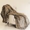 Edge Collections - Brown - Elegant Luxury Faux Fur Throw for Cozy Interiors - 1 Piece